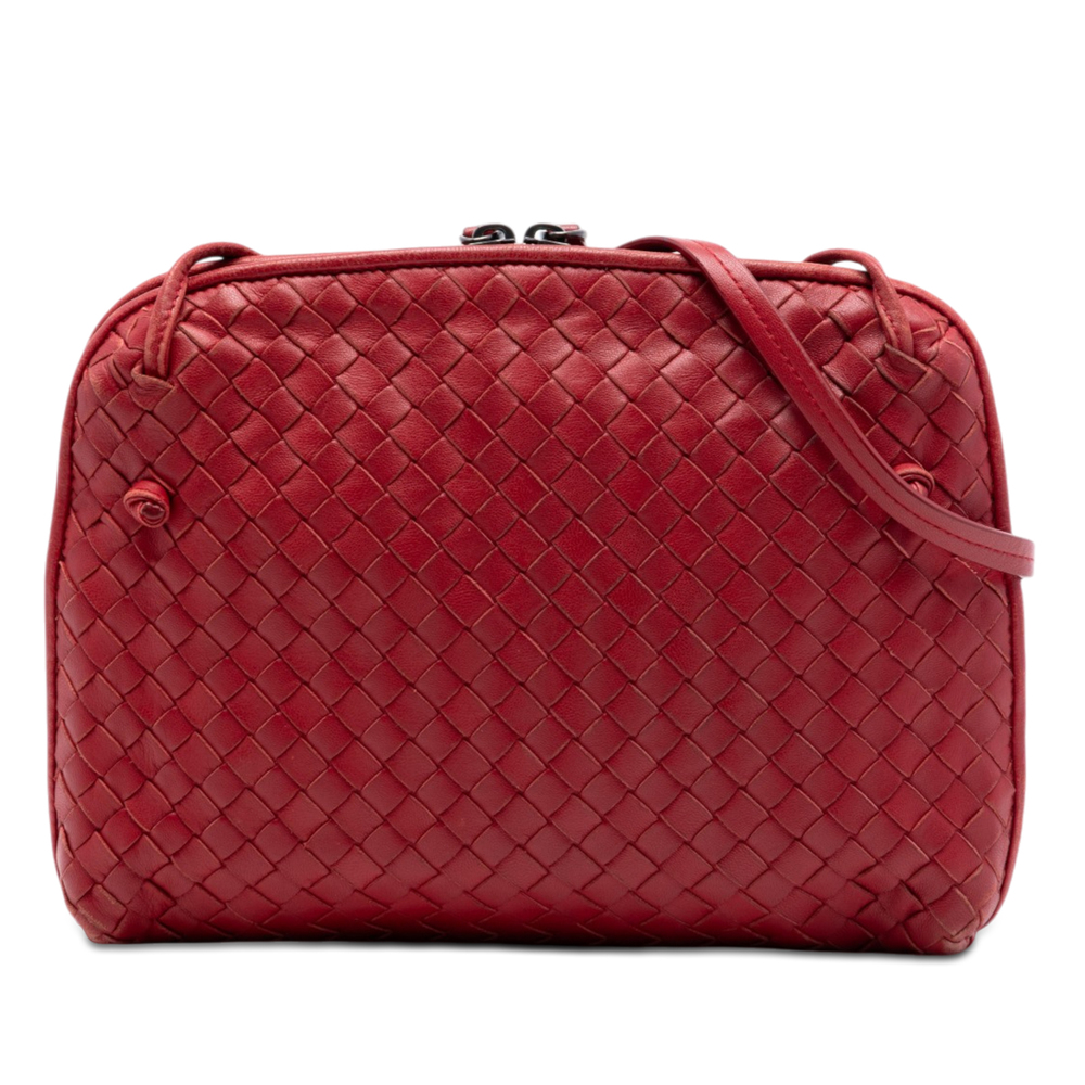 Pre-Loved Bottega Veneta Nappa Intrecciato Nodini Crossbody